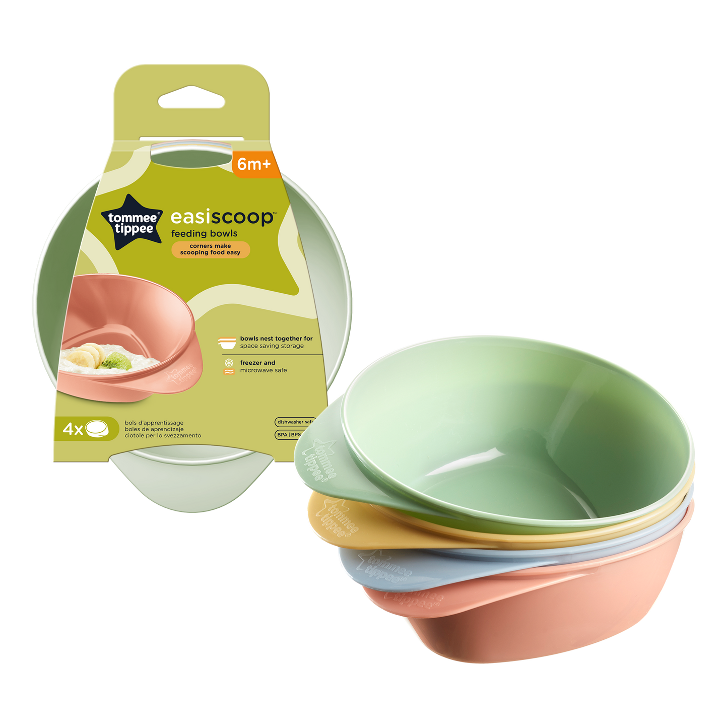 Easiscoop Feeding Bowls for Baby for 6 months+ Pack of 4
