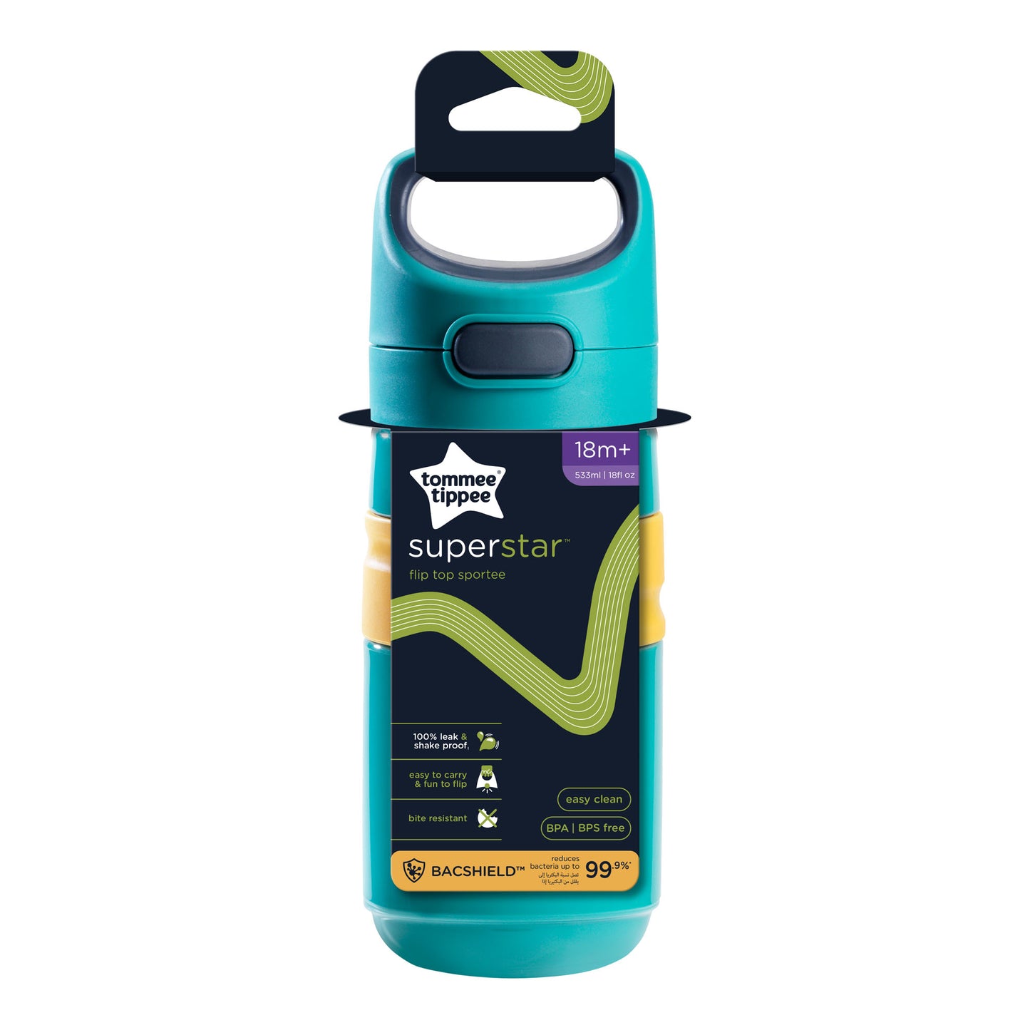 On-the-Go Non-Spill Sporty Toddler Water Bottle 500ml