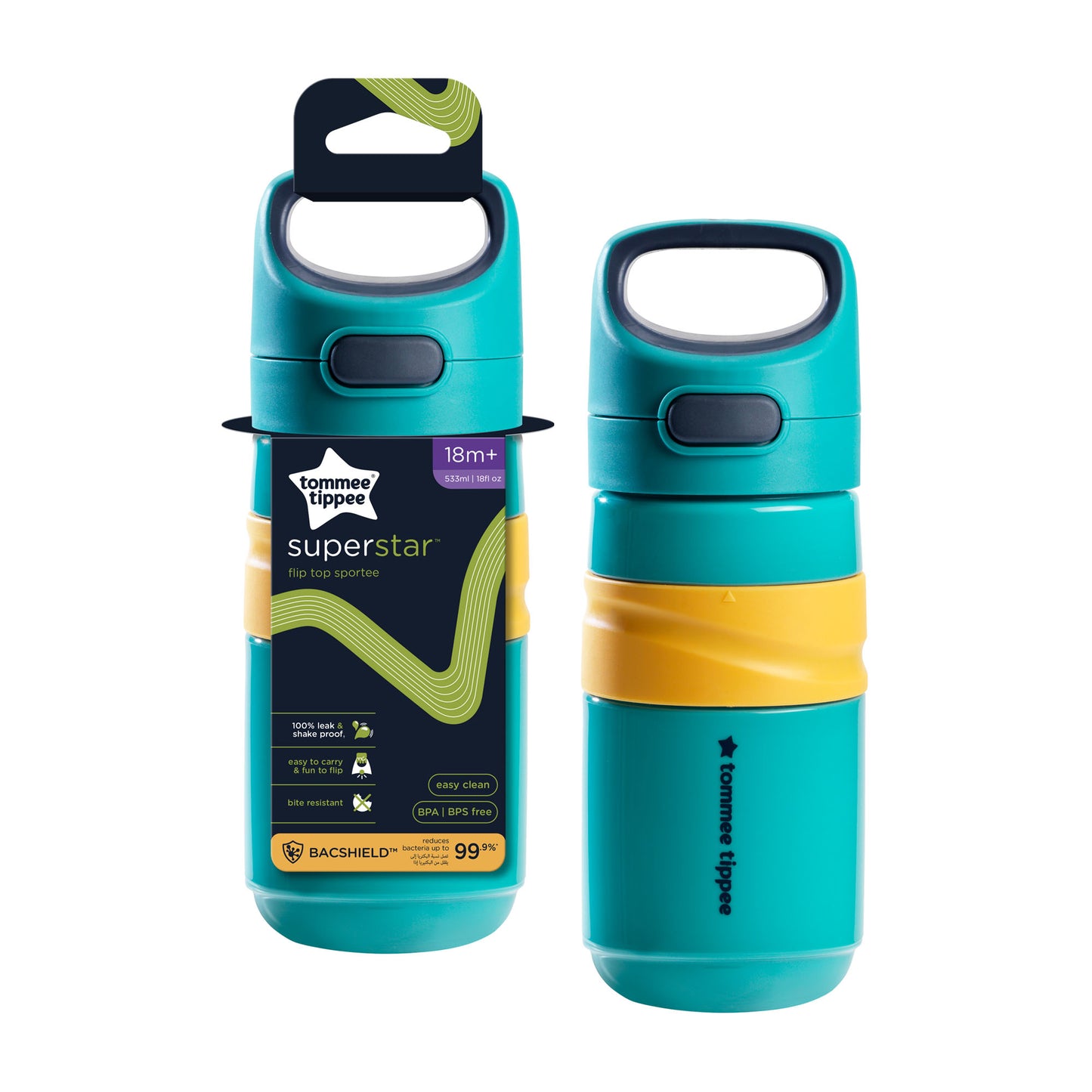 On-the-Go Non-Spill Sporty Toddler Water Bottle 500ml