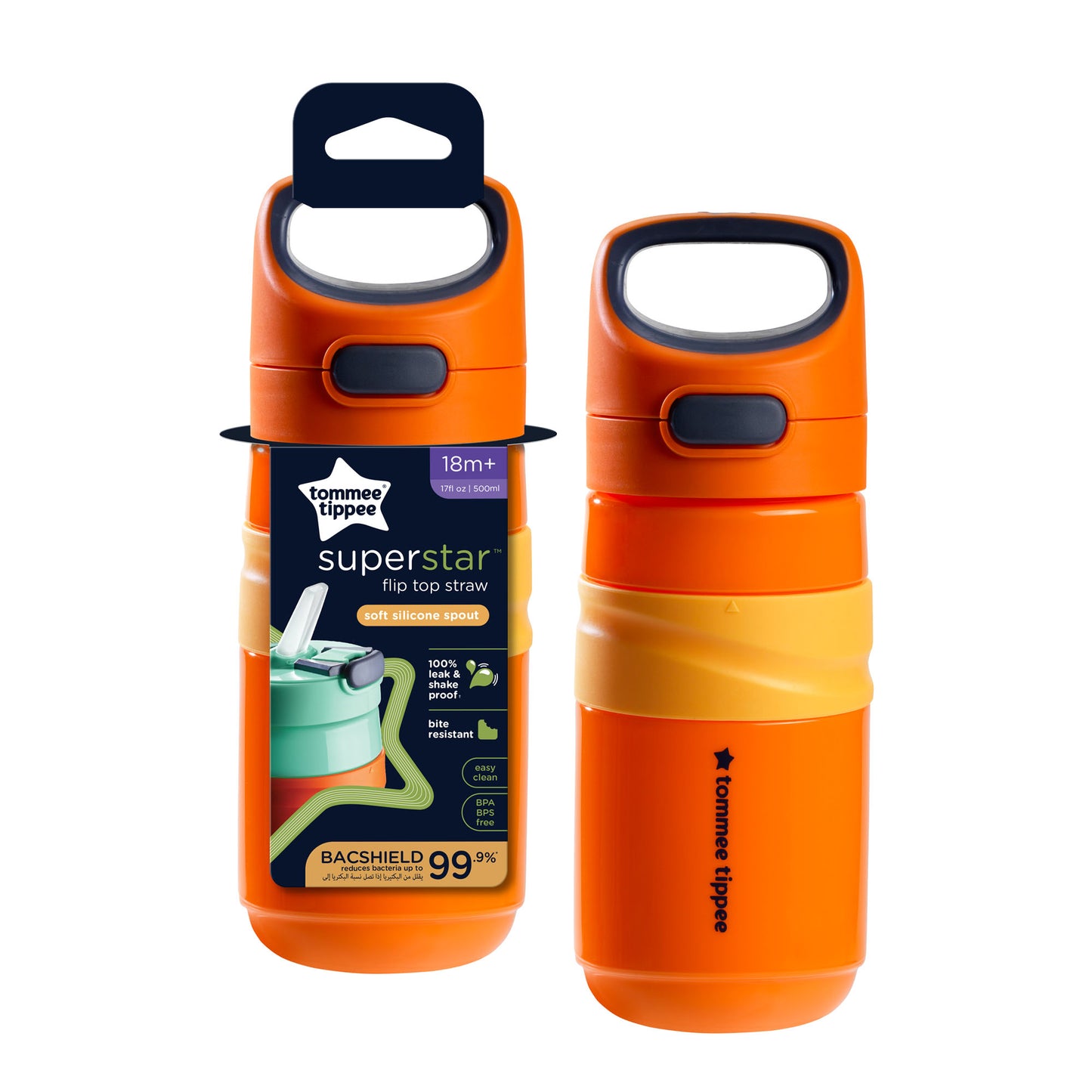 On-the-Go Non-Spill Sporty Toddler Water Bottle 500ml