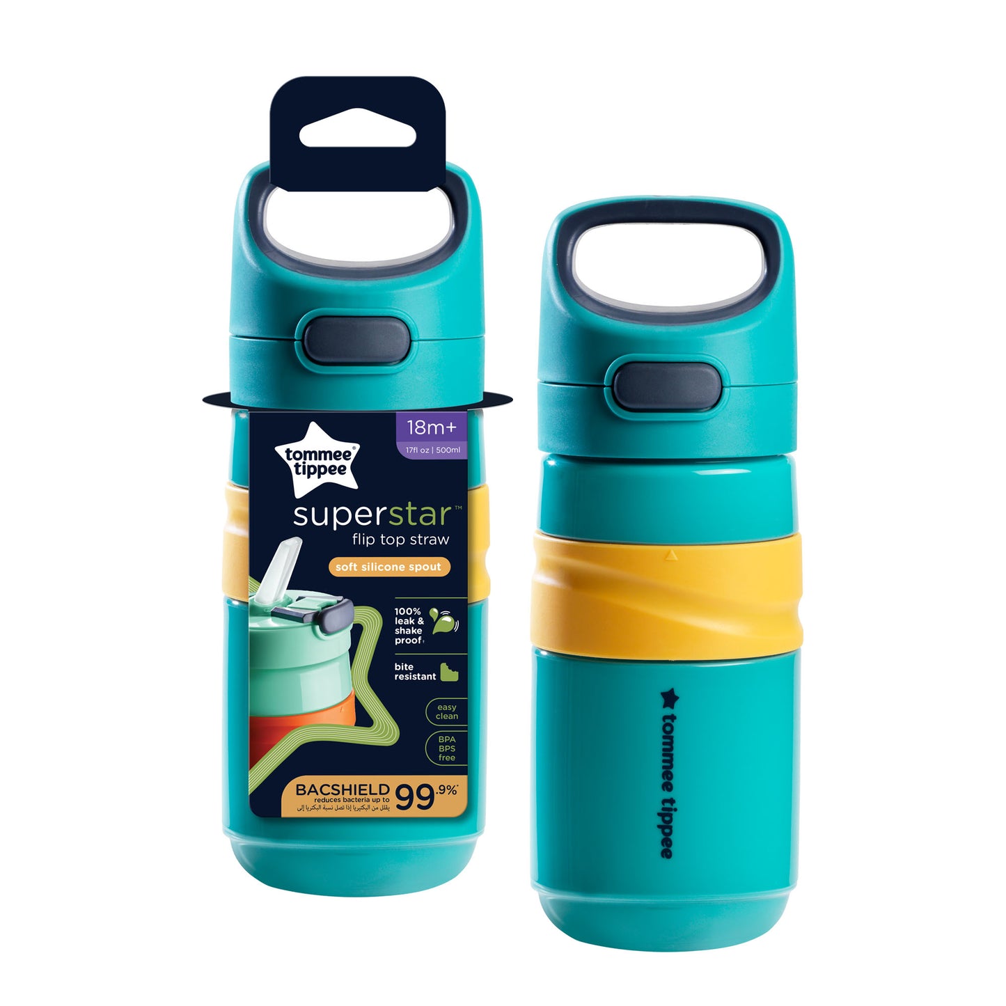 On-the-Go Non-Spill Sporty Toddler Water Bottle 500ml