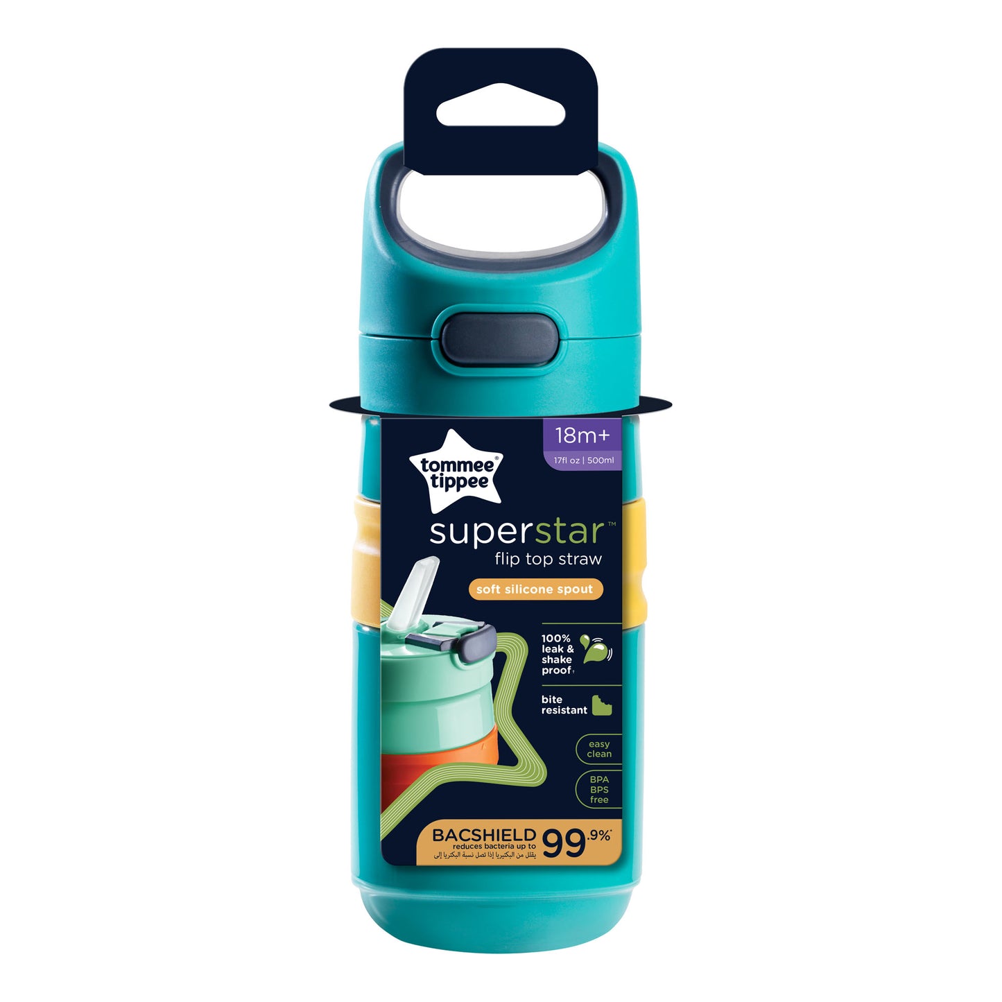 On-the-Go Non-Spill Sporty Toddler Water Bottle 500ml