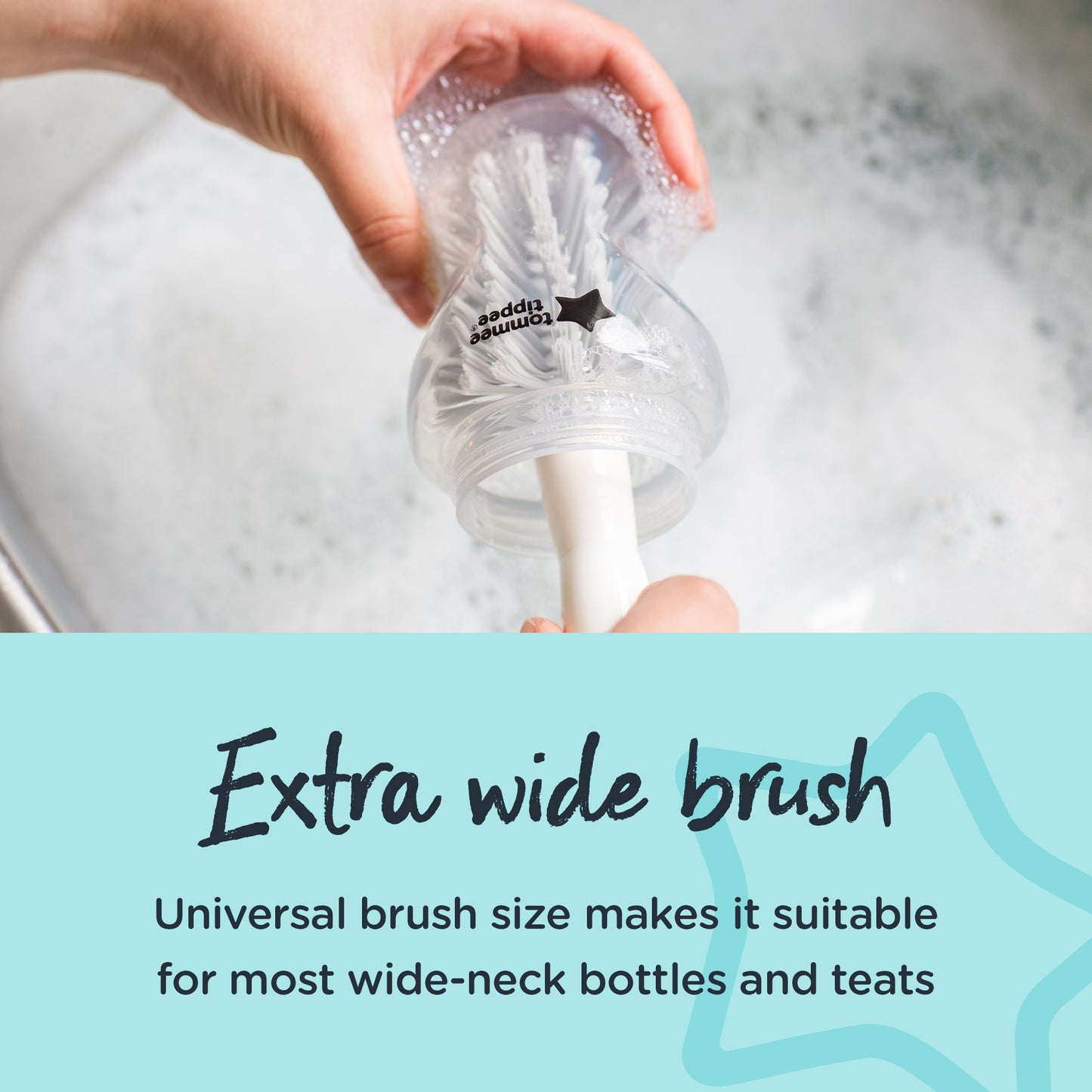2-in-1 Clean Bottle and Teat Brush Extra Wide