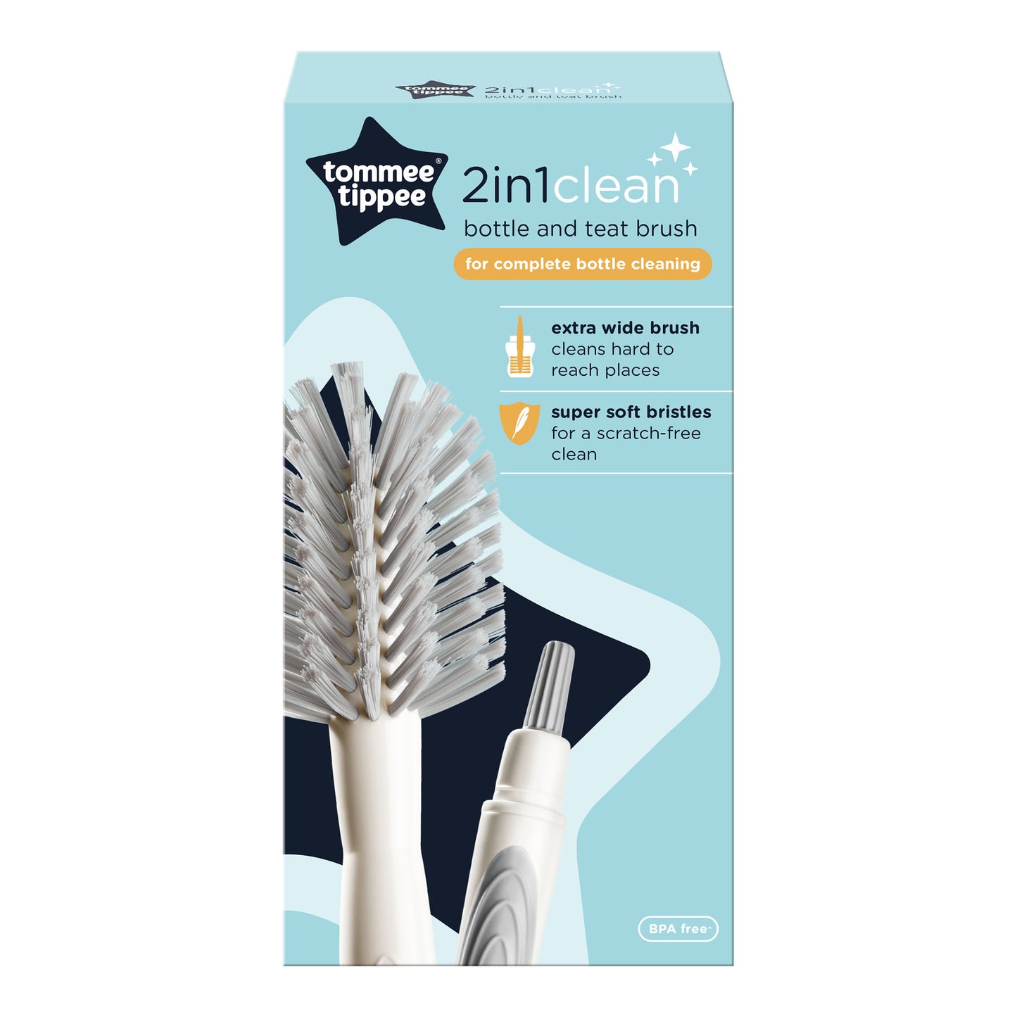 2-in-1 Clean Bottle and Teat Brush Extra Wide