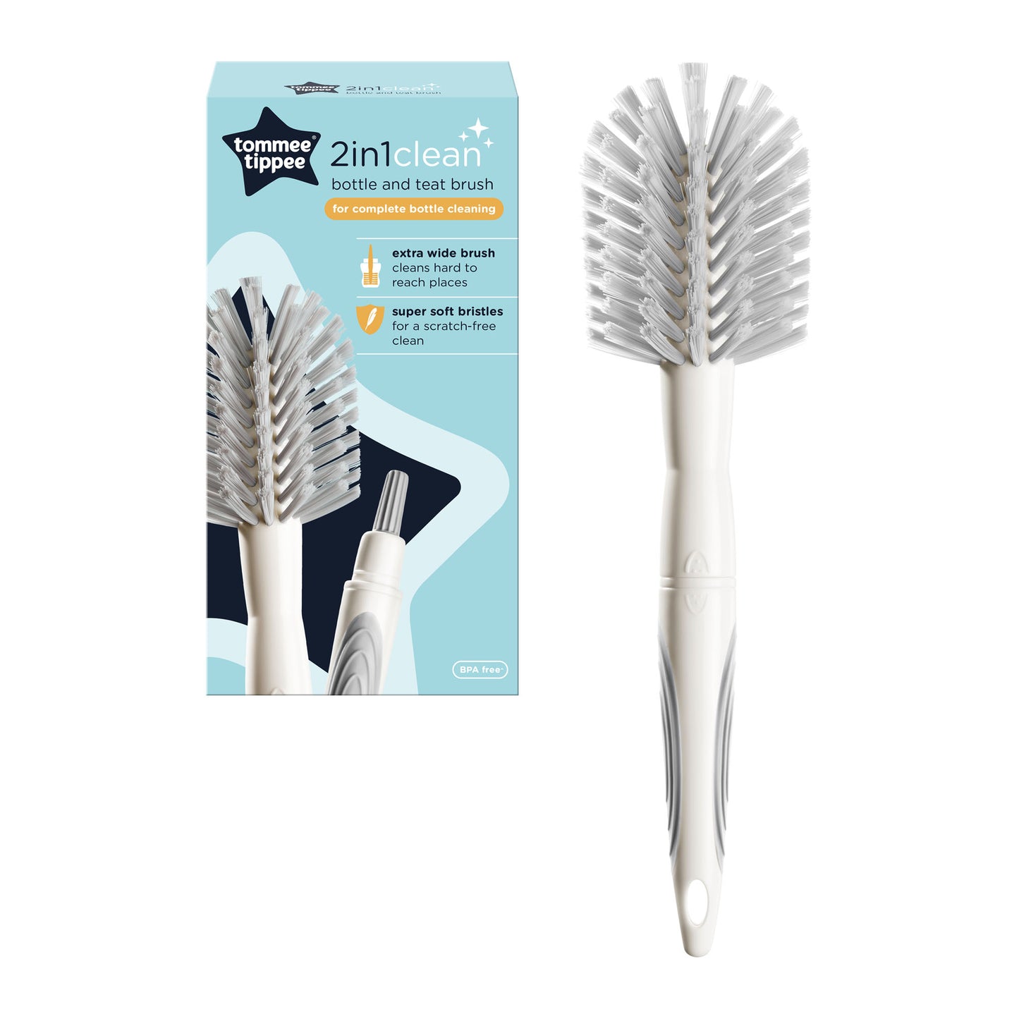 2-in-1 Clean Bottle and Teat Brush Extra Wide