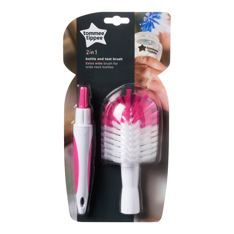 Closer to Nature Bottle Brush and Teat Brush Pink/Blue