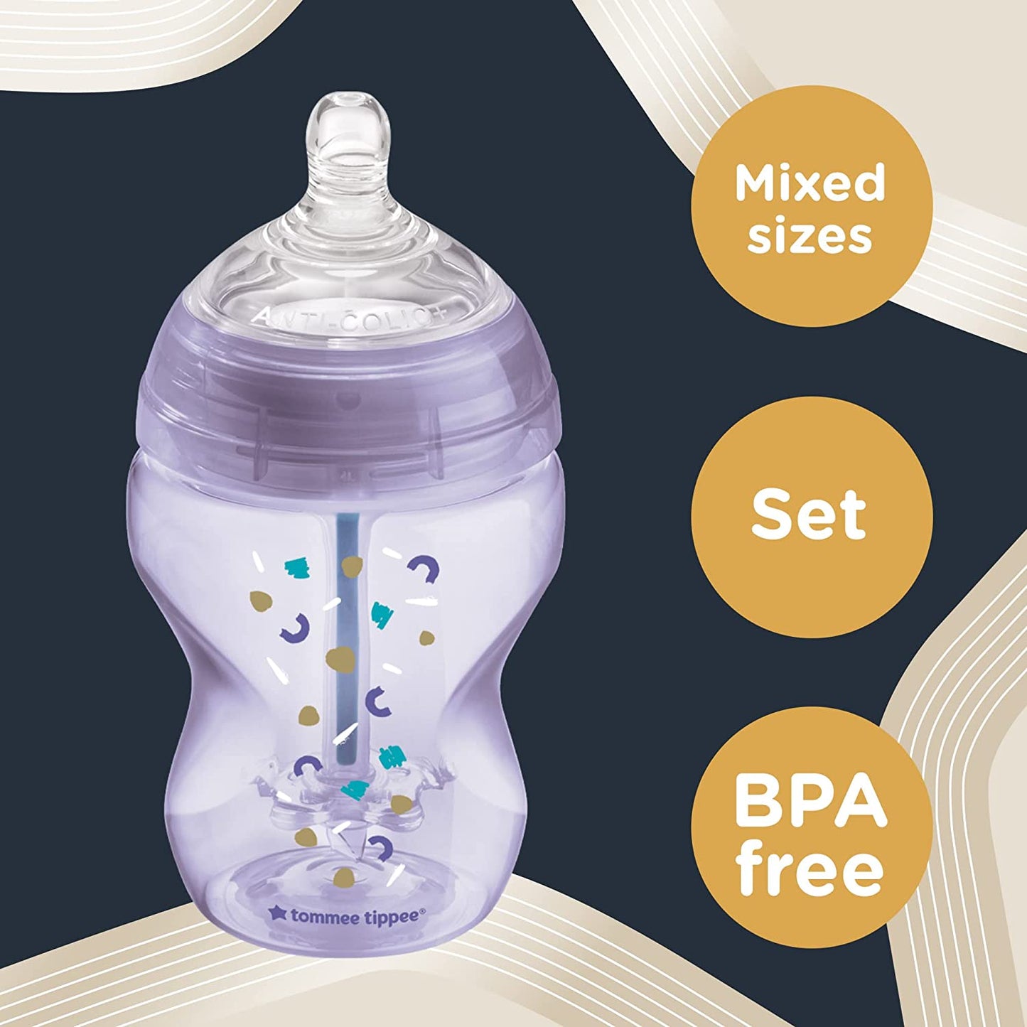 Advanced Anti-Colic Starter Bottle Kit - Purple