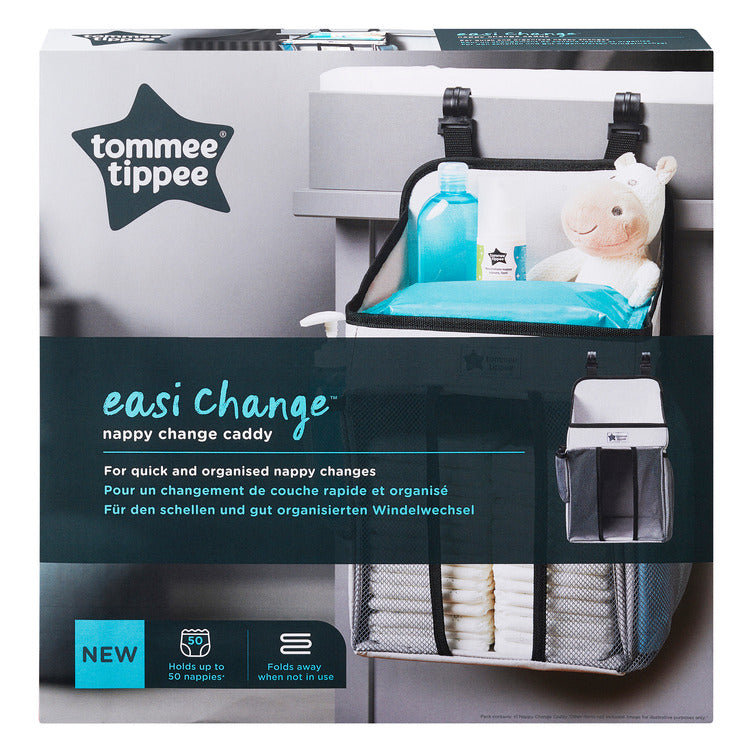 Nappy Organiser Diaper Caddy - Black/Grey