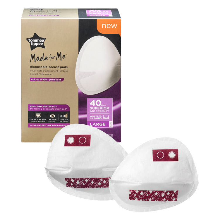 Made For Me Disposable Breast Pads Wrapped In Pairs 40pcs