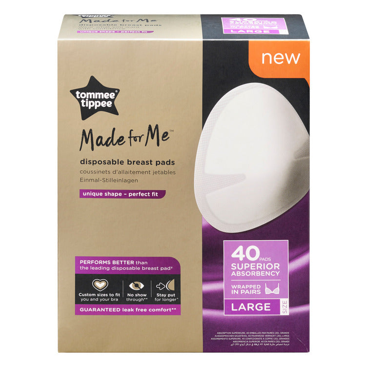 Made For Me Disposable Breast Pads Wrapped In Pairs 40pcs