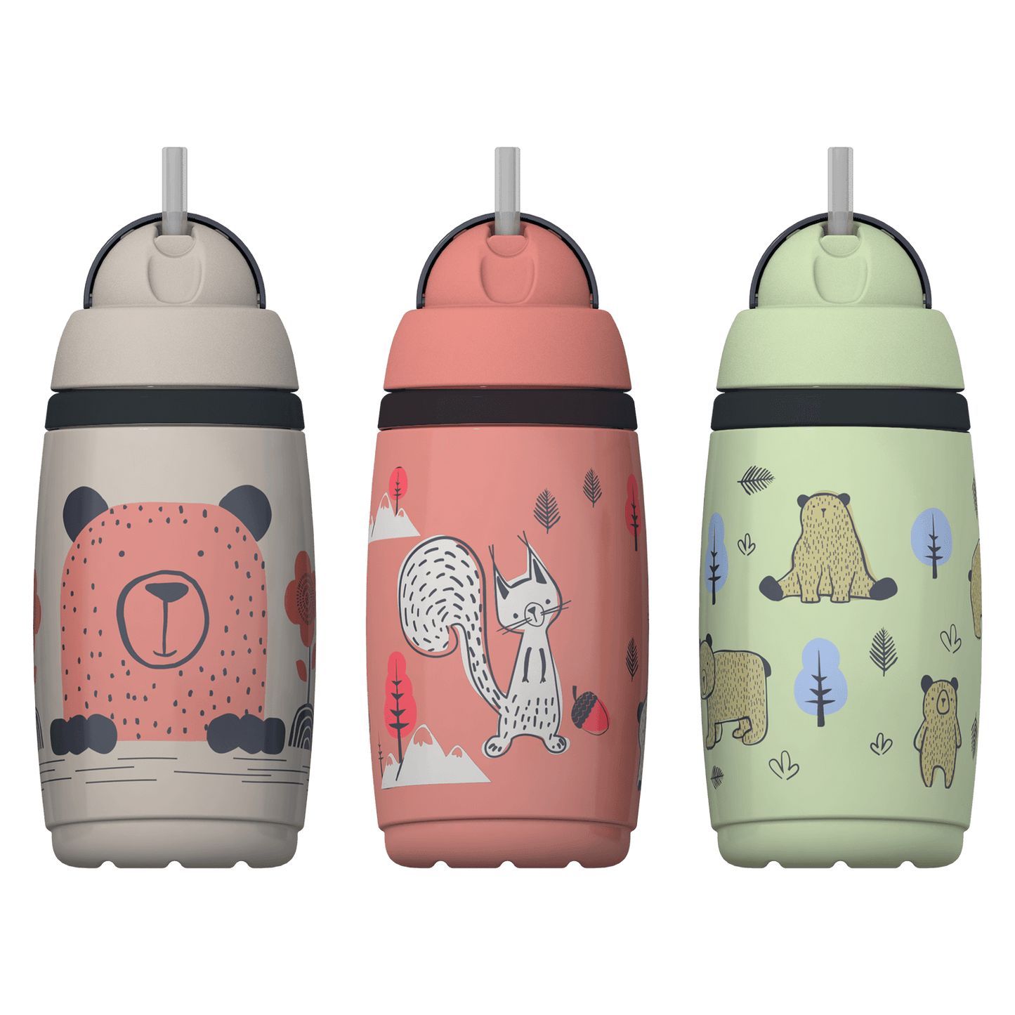 Insulated Active Water Bottle Straw Cup 266ml