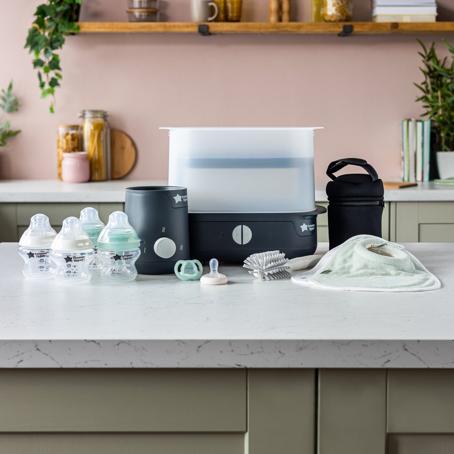 Complete Feeding Set with Electric Steam Steriliser