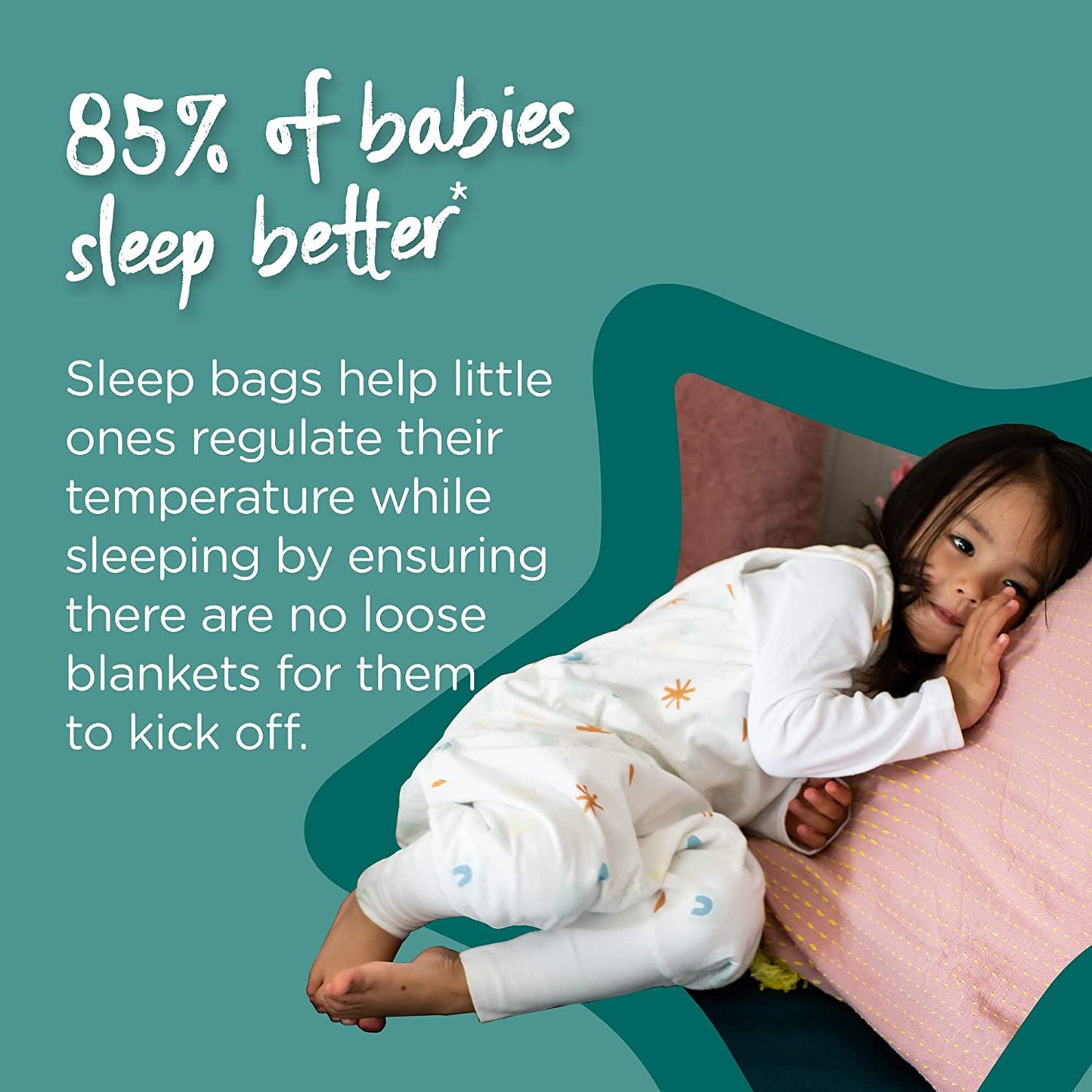 Baby Sleep Bag Soft Cotton-Rich Fabric with Legs, 1.0 TOG - 6-18m