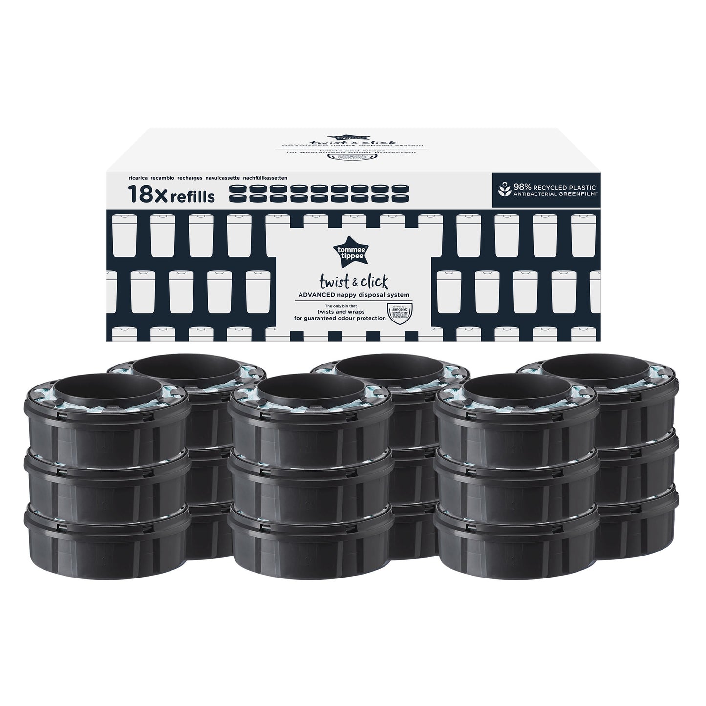 Twist and Click Advanced Nappy Cassettes Pack of 4