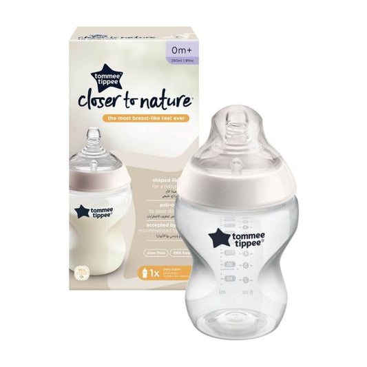 Closer to Nature Feeding Bottle Clear 260ml x1