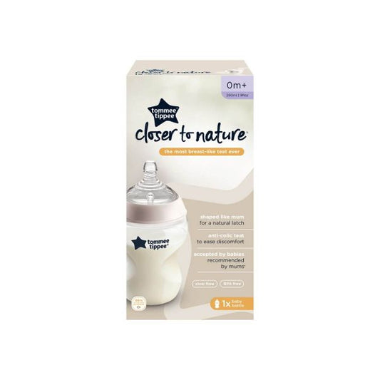 Closer to Nature Feeding Bottle Clear 260ml x1