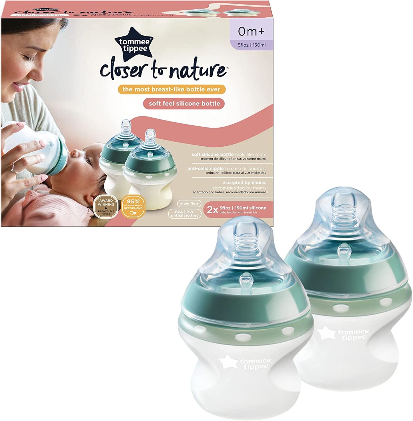 Natural Start Silicone Baby Bottles