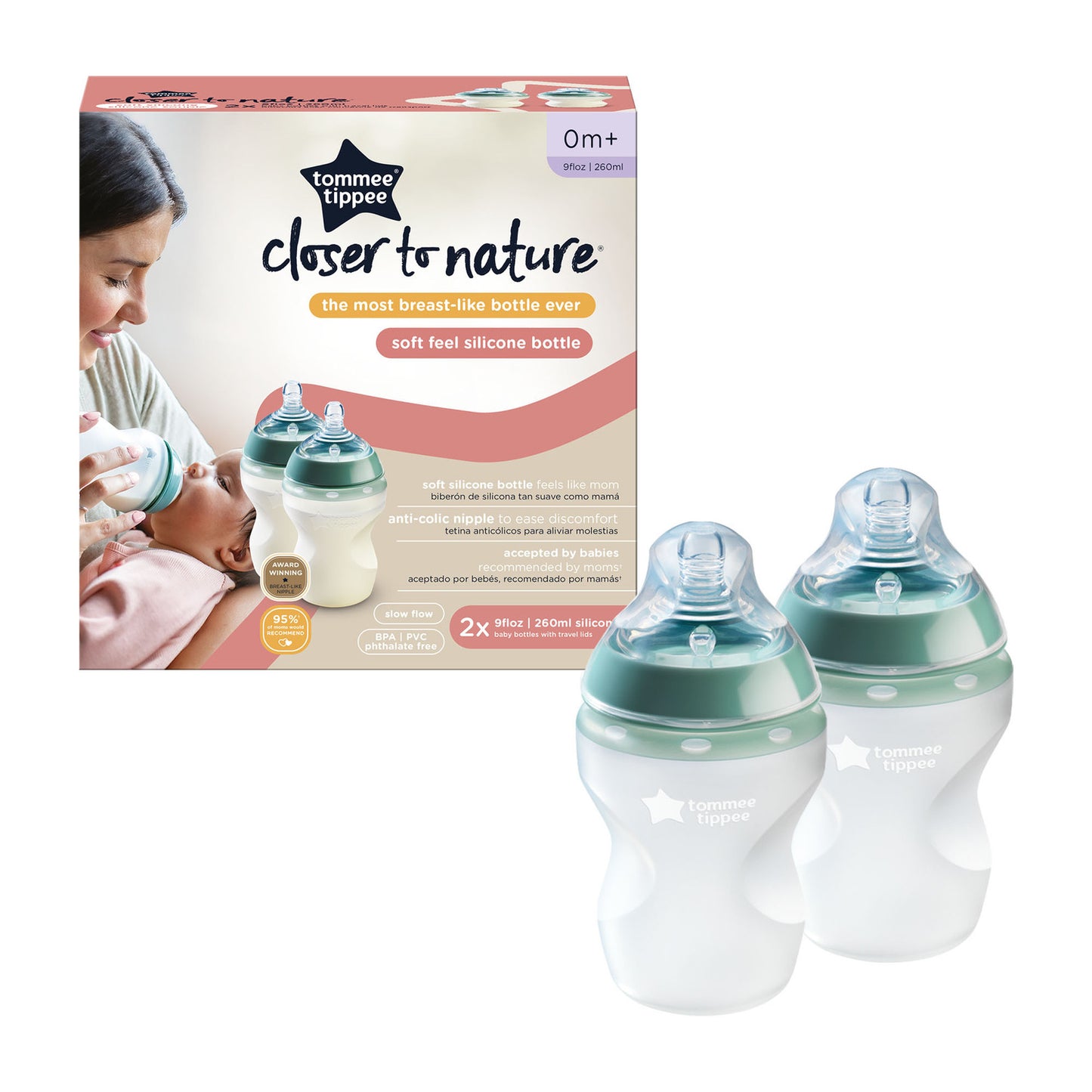 Natural Start Silicone Baby Bottles