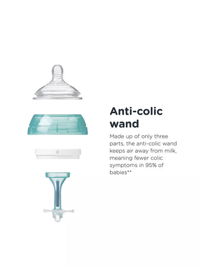 Advanced Anti-Colic Newborn Baby Bottle Starter Kit, Blue