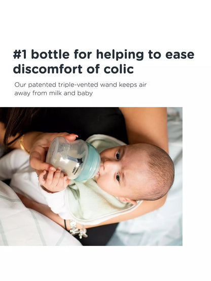 Advanced Anti-Colic Newborn Baby Bottle Starter Kit, Blue