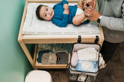 Nappy Organiser Diaper Caddy - Black/Grey