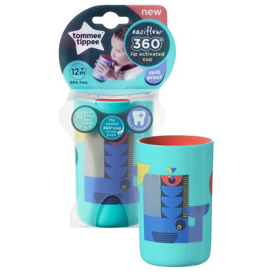 Easiflow Tumbler 360 Beaker Cup 250ml x 1 -Blue/Pink