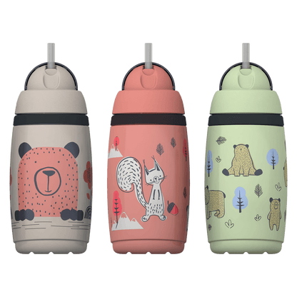 Insulated Active Water Bottle Straw Cup 266ml