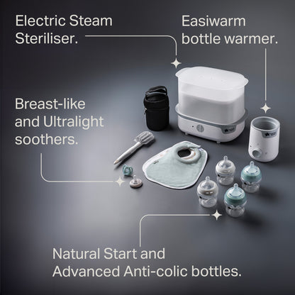 Complete Feeding Set with Electric Steam Steriliser