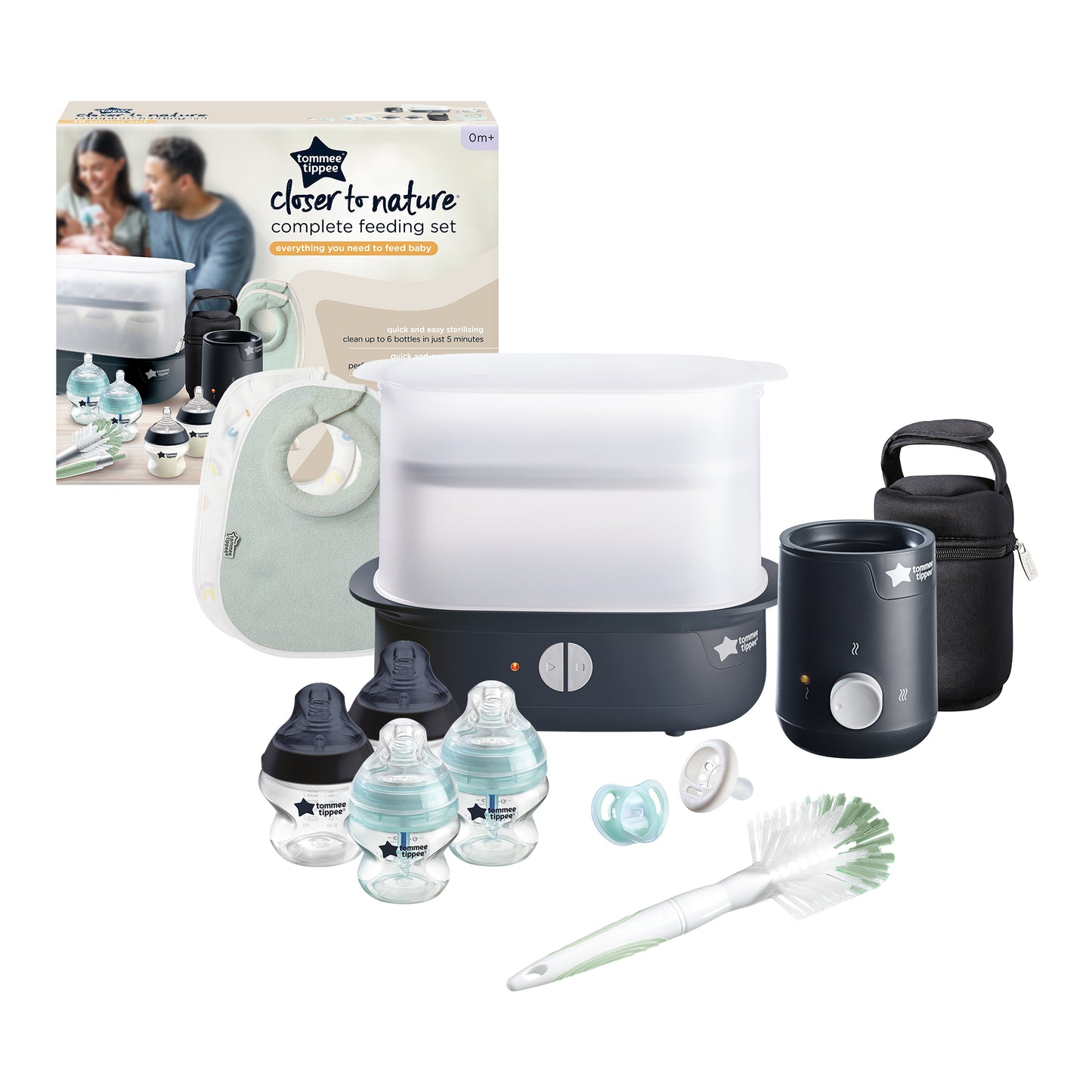 Complete Feeding Set with Electric Steam Steriliser