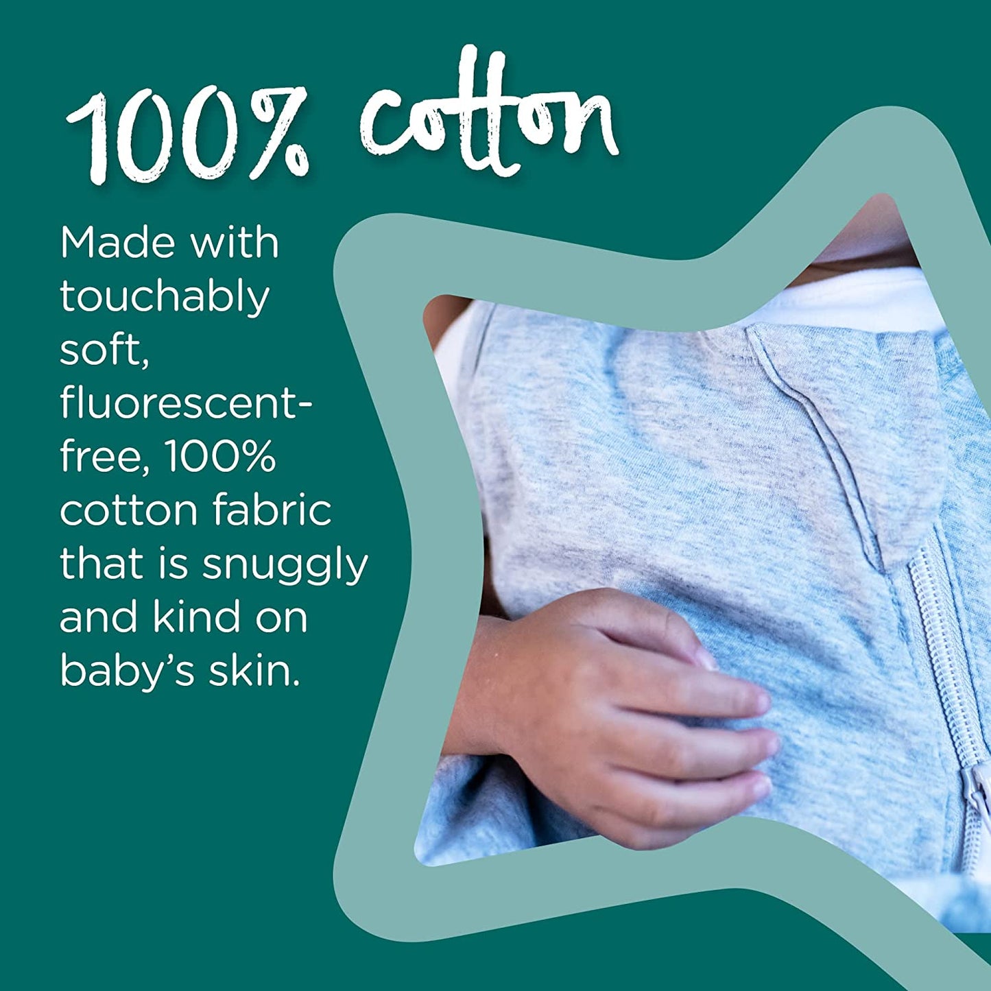 Baby Sleep Bag Soft Cotton-Rich Fabric with Legs, 1.0 TOG - 6-18m