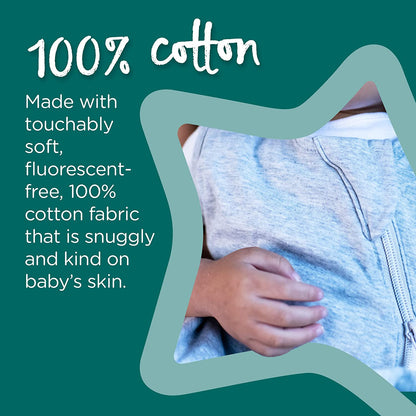 Baby Sleep Bag Soft Cotton-Rich Fabric with Legs, 1.0 TOG - 6-18m